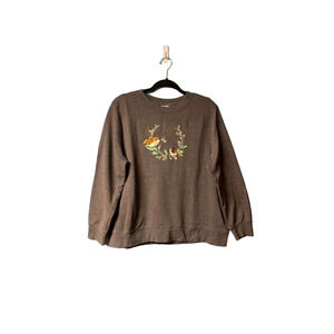 Holiday EditionsChristmas Bird Sweatshirt‎ Size XL